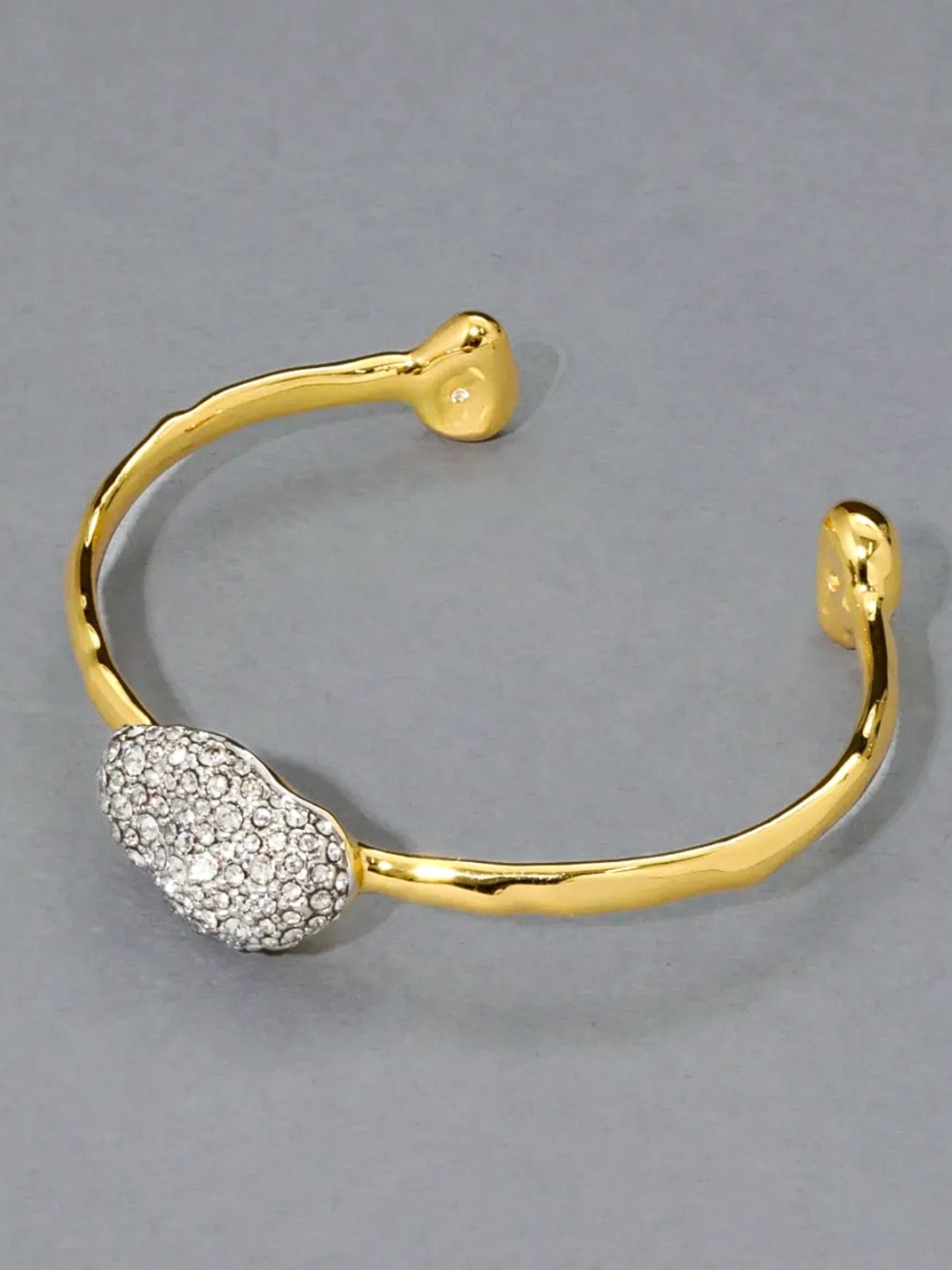 Alexis Bittar Solanales Crystal Pebble Skinny Cuff Bracelet